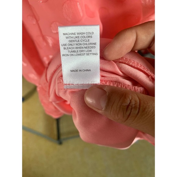 New Girls Poppies and Roses Medium Pink Dress - Picture 8 of 9